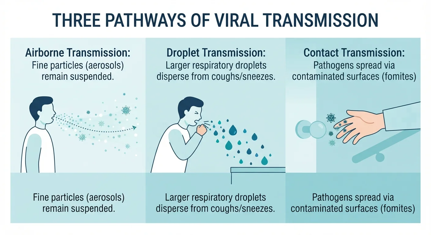 Airborne, Droplet, Contact: A Guide to Transmission Routes